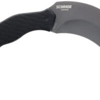 SCHRADE KNIFE BONEYARD 5.2" - FIXED KARAMBIT MATTE SS/BLACK