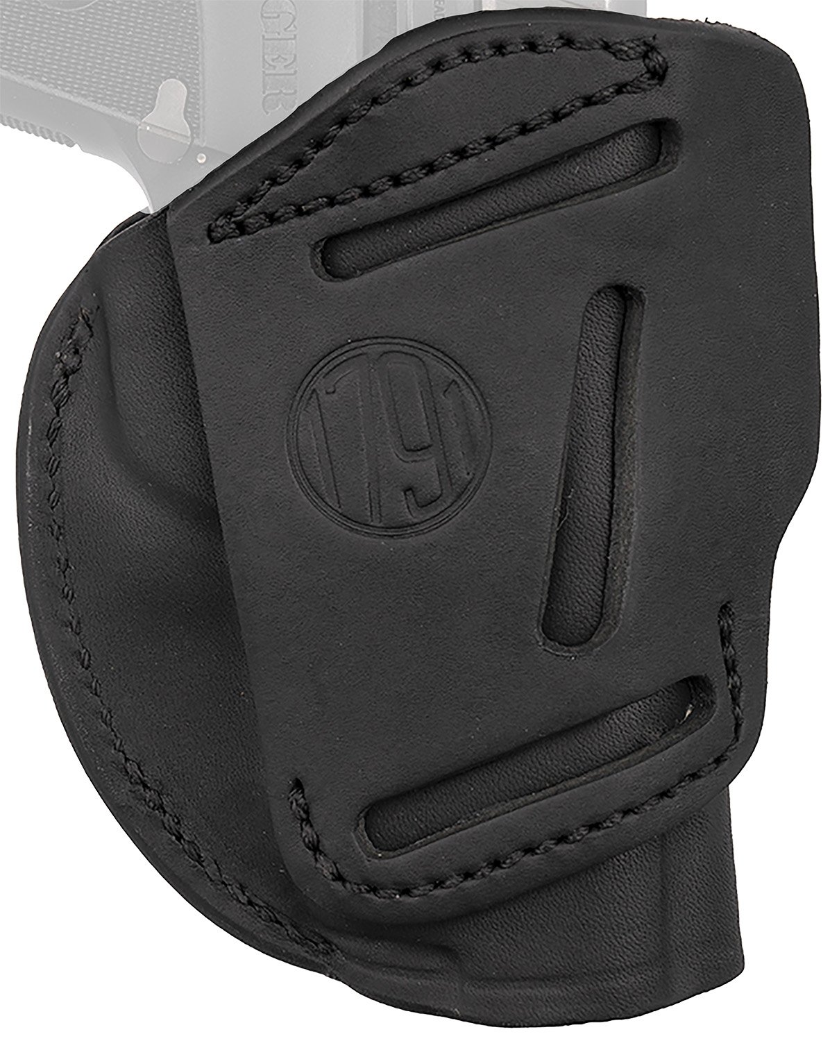 1791 Gunleather 4WH1SBLL 4-Way IWB/OWB 01 Stealth Black Leather Belt Clip Fits 3-4" Barrel 1911 Left Hand