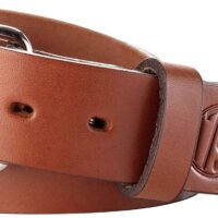 1791 Gunleather BLT014448CBRA 01  Gun Belt Classic Brown Leather 44/48 1.50" Wide Buckle Closure