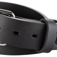 1791 Gunleather BLT014650SBLA 01  Gun Belt Stealth Black Leather 46/50 1.50" Wide Buckle Closure