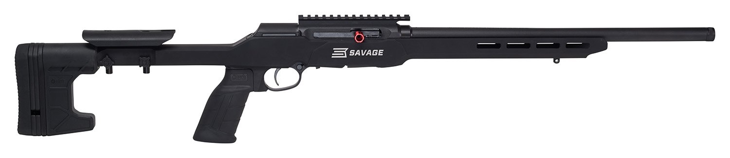 Savage Arms 47248 A22 Precision Full Size Semi-Auto 22 LR 10+1 18" Barrel, Matte Black Metal Finish & Adjustable MDT ACC Aluminum Chassis Matte Black Stock