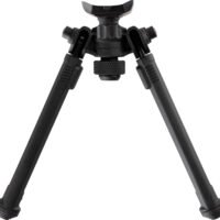 Magpul MAG1075-BLK Bipod  made of Aluminum with Black Finish, Sling Stud Attachment, 6.30-10.30" Vertical Adjustment, & Rubber Feet for AR-Platform