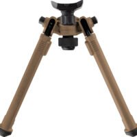 Magpul MAG1075-FDE Bipod  made of Aluminum with Flat Dark Earth Finish, Sling Stud Attachment, 6.30-10.30" Vertical Adjustment & Rubber Feet for AR-Platform