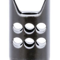 Ruger 90698 Hybrid Muzzle Brake  35 Caliber Black Matte Steel with 1/2"-28 tpi Threads, 2.20" OAL & 1" Diameter