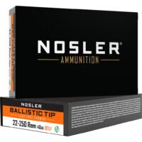 Nosler Varmint Ballistic Tip Rifle Ammunition 22-250 Rem. 40 gr. BTLF SP 20 rd.