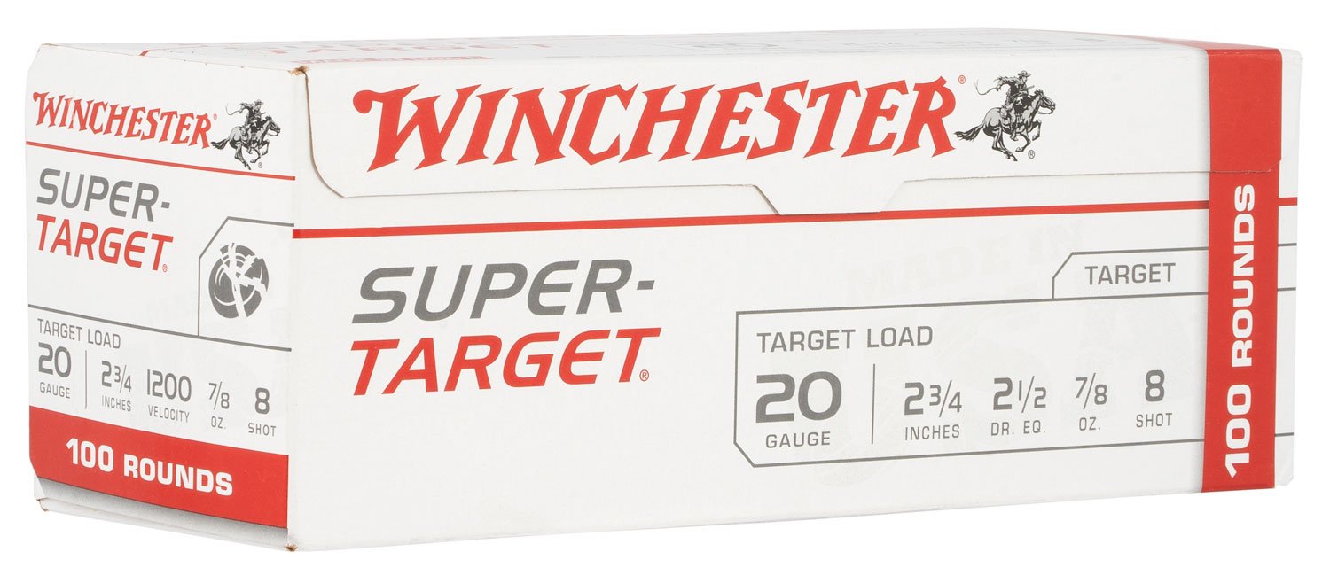 Winchester Ammo TRGT208VP Super-Target 20Gauge 2.75" 7/8oz 8Shot 100 Box/2 Case *Value Pack