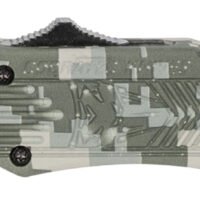 CobraTec Knives SADCCTK1SDAGNS CTK-1  Small 2.75" OTF Dagger Plain D2 Steel Blade/Winter Digi Camo Aluminum Handle Features Glass Breaker Includes Pocket Clip