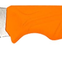 AccuSharp 729C Gut Hook  3.50" Fixed Gut Hook Plain Stainless Steel Blade/Blaze Orange Rubber Handle Includes Belt Carry Pouch
