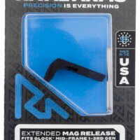 Rival Arms RA72G001A Magazine Release  Compatible w/Glock Gen3 (Except 21SF) Extended, Black Anodized Aluminum