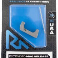 Rival Arms RA72G003D Magazine Release  Extended Silver Aluminum for Glock 43