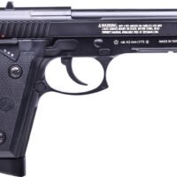 Crosman PFAM9B Full Auto Air Pistol CO2 177 BB 20rd Smooth Bore Brass Barrel, Blow Back Action, Fixed Front/Notched Rear Sights, Full Metal Frame, Black Polymer Grips, Selector Safety