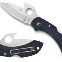 Spyderco C28PGYW2 Dragonfly 2  2.28" Folding Drop Point Plain VG-10 SS Blade Gray Bi-Directional Texturing FRN Handle Includes Pocket Clip