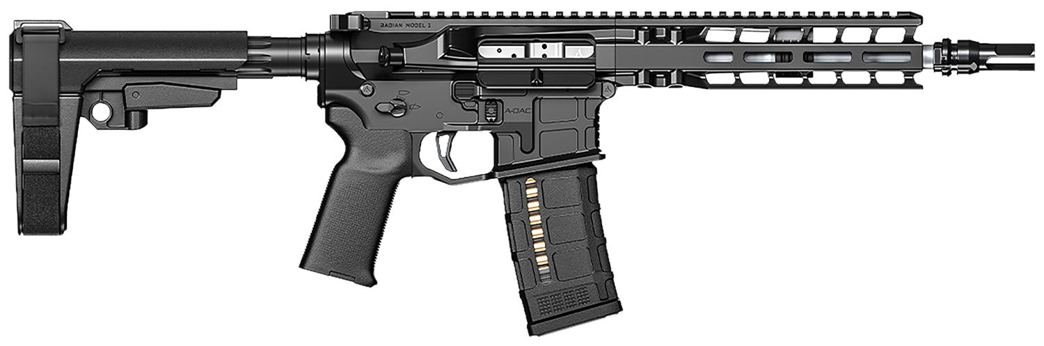 Radian Weapons R0052 Model 1 Pistol 300 Blackout 30+1 9", Black, Billet Rec, M-Lok Handguard, Smooth Buffer Tube (No Brace), Magpul Grip, Ambi Controls, Dead Air QD Flash Hider, Adj. Trigger