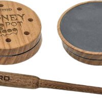 Foxpro HPSLATE Honey Pot  Friction Call Attracts Turkeys, Natural Honey Locust Wood/Slate