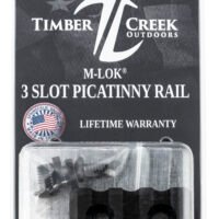 Timber Creek Outdoors M3SPRBL M-LOK 3 Slot Picatinny Rail  Black Anodized