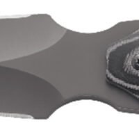 CRKT 2075 Shrill  4.77" Fixed Plain Dual-Edge Gray TiN 8Cr13MoV SS Blade/ Black/Gray SS w/Resin Fiber Overlay Handle Includes Sheath