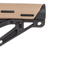 Hogue 15355 OverMolded Collapsible Buttstock Black Synthetic Flat Dark Earth OverMolded Rubber & Flat Dark Earth Rubber Finger Grooved Grip for AR-15, M16 with Commercial Tube (Tube Not Included)