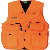 Primos 65702 Gunhunter's Hunting Vest Large Blaze Orange Features Compass & LED Light