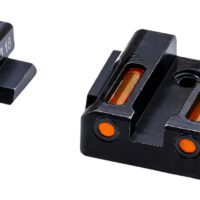 HiViz MPSN621 LiteWave H3 Sight Set for S&W Shield Green Tritium Orange Outline Front Sight-Orange Fiber Optic Rear Sight
