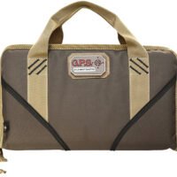 GPS Bags 1485PCMF Memory Foam Pistol Case Large Size w/ Lockable Zippers Mag Storage Pockets & Black Finish Holds 1 Handgun