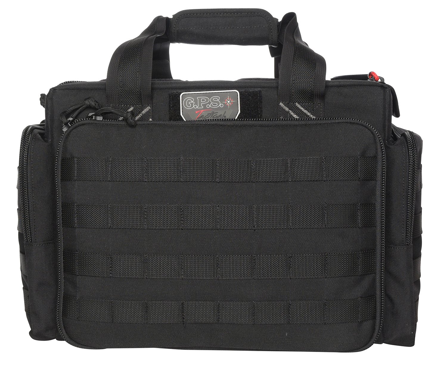 GPS Bags GPST1714LRB Tactical Black 1000D Nylon Teflon Coating with Foam Cradle Holds 5 Handguns, Storage Pockets & Handgun Sleeve Includes Ammo Dump Cups