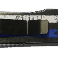 Templar Knife MBTB331 Gen II Back The Blue Slim 3.43" OTF Drop Point Plain Black Oxide Stonewashed 440C SS Blade, 5.05" Black & White w/Blue Line Aluminum Handle, Glass Breaker