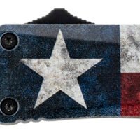 Templar Knife SCAP631 Gen II Captain Small 2.69" OTF Drop Point Part Serrated Black Oxide Stonewashed 440C SS Blade, 4.31" Red/White/Blue w/Star Aluminum Handle Glass Breaker