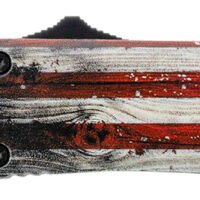 Templar Knife SWUS232 Gen II Wood US Flag Small 2.69" OTF Tanto Plain Powder Coated 440C SS Blade, 4.31" Painted Wood Grain US Flag Aluminum Handle, Glass Breaker
