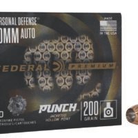 Federal PD10P1 Punch Personal Defense 10mmAuto 200gr Jacketed Hollow Point 20 Per Box/10 Case