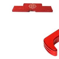 Cross Armory CRG5OKRD 3 Piece Kit Extended Compatible w/ Glock 26 Gen5 Compatible w/Glock 17/19/26/34 Gen5 Red Anodized Steel/Aluminum