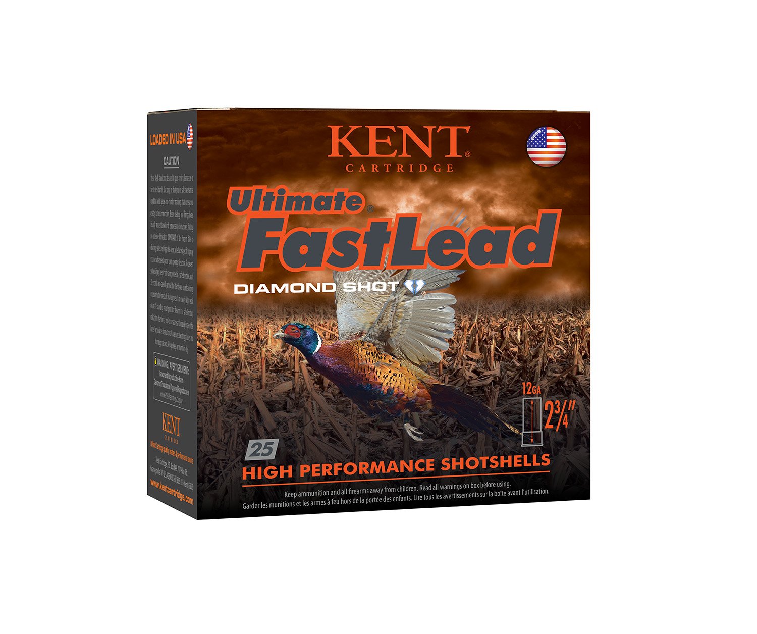 Kent Cartridge K122UFL406 Ultimate Fast Lead 12Gauge 2.75" 1 3/8oz 6Shot 25 Per Box/10 Case