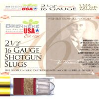 Brenneke SL162BR Brenneke 16  16Gauge 2.50" 1oz Slug Shot 5 Per Box/50 Case