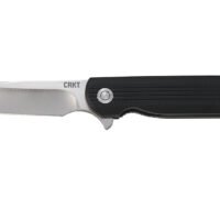 CRKT 3810 LCK +  Large 3.62" Folding Drop Point Plain Satin 8Cr13MoV SS Blade/ Black GRN Handle Includes Pocket Clip