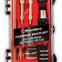 KleenBore HMK3845 Multi-Pistol Kit .38/ .40/ .45/ 9mm/ 10mm Handgun Black/Red