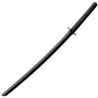 Cold Steel CS92BKKC Bokken Training Sword 30" Fixed Plain Black Polypropylene Blade 11.50" Black Imitation Cord Wrap Polypropylene Handle