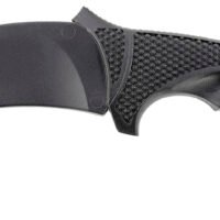 Cold Steel CS92R49 Karambit Rubber Trainer 4" Fixed Plain Black Santoprene Blade/Black Deep Checkered w/Ring Pommel Santoprene Handle