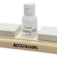 AccuSharp 023C Whetstone Combo Kit Fine, Coarse Natural Arkansas Stone Sharpener Includes Honing Oil
