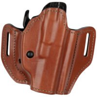 Bianchi 38351 Allusion Assent Pro-Fit OWB Size 13 Tan Leather Belt Slide Compatible w/Glock 17/22/Springfield XDS/Ruger American Pistol Belt Up to 1.50" Wide Right Hand