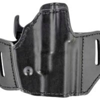 Bianchi 51831 Allusion Assent Pro-Fit OWB Size 11 Black Leather Belt Slide Compatible w/Glock 26/S&W M&P Shield/S&W M&P Compact/FN FNS Compact Belt Up to 1.50" Wide Right Hand