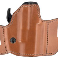 Bianchi 31831 Allusion Assent Pro-Fit OWB Size 11 Tan Leather Belt Slide Compatible w/ S&W M&P Shield/FN FNS Compact/Glock 26/27 Gen1-5 Belt Up to 1.50" Wide Right Hand