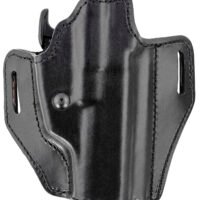 Bianchi 56831 Allusion Assent Pro-Fit OWB Size 18 Black Leather Belt Slide Fits S&W M&P Fits CZ 75 Fits FN FNS Right Hand