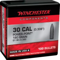 Winchester Ammo WB308P180X Centerfire Rifle 308Win 180gr Power Point 100 Per Box/10 Case
