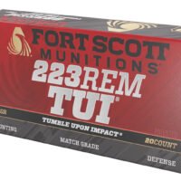 Fort Scott Munitions 223055SCV Tumble Upon Impact (TUI)  223Rem 55gr Solid Copper Spun 20 Per Box/25 Case