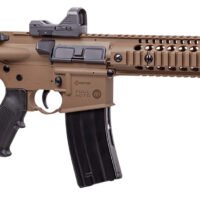 Crosman CFAR1X Full Auto R1 Air Rifle CO2 177 25rd Shot Black Flat Dark Earth Receiver Black 6 Position Stock