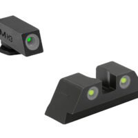 Meprolight USA 102223201 Tru-Dot Green Tritium White Outline Front Sight-Yellow Tritium White Outline Rear Sight Glock 10 MM/.45ACP