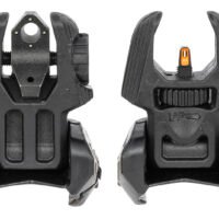 Meprolight USA 403240 FUBS Sight Set Black AR Platform Flip Up Orange Tritium Front/Green Tritium Rear