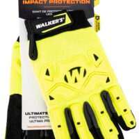 Walker's GWPSFHVFFIL2SM Impact Protection Yellow/Black Synthetic/Synthetic Leather Small