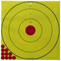 Birchwood Casey LRBET5PK Shoot-N-C Reactive Target Self-Adhesive Paper Red/Yellow 17.75" Bullseye 5 Pack