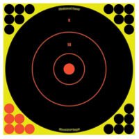 Birchwood Casey 34050 Shoot-N-C Reactive Target Self-Adhesive Paper Black/Yellow/Red 12" Bullseye 50 Pack