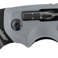 Kershaw 8720 Shuffle DIY 2.40" Folding Drop Point Plain Black Oxide 8Cr13MoV SS Blade Gray Glass-Filled Nylon Handle Includes Pocket Clip